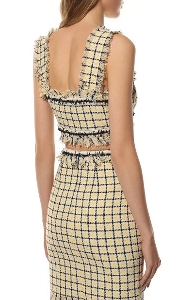 Бра-топ MSGM светло-желтого цвета по цене 28100 руб., арт. 3241MDT07 227112, фото 4 Бра-топ MSGM, арт. 3241MDT07 227112, фото 4