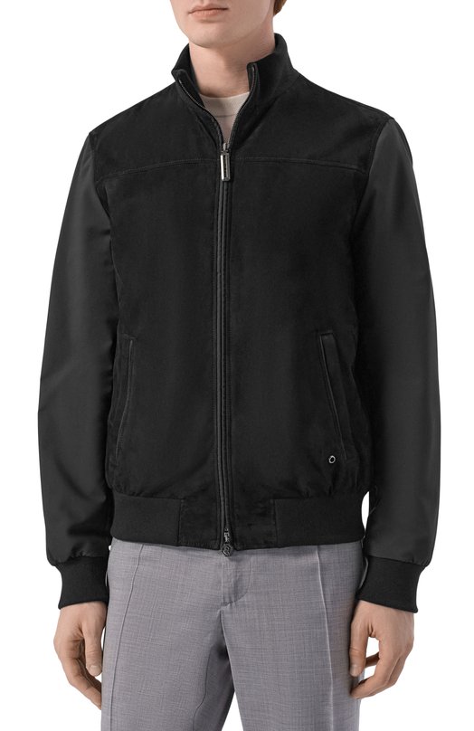 Замшевый бомбер Stefano Ricci MDJ6100190/5911 Чёрный  MDJ6100190/5911 Фото 3