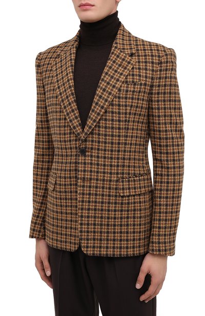 Шерстяной пиджак DRIES VAN NOTEN светло-коричневого цвета по цене 87850 руб., арт. 202-20429-1189, фото 3 Шерстяной пиджак DRIES VAN NOTEN, арт. 202-20429-1189, фото 3