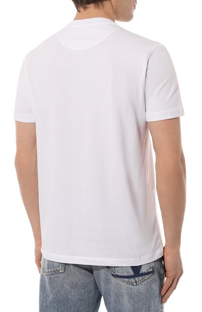 Хлопковая футболка DIRK BIKKEMBERGS белого цвета по цене 12300 руб., арт. C 4 101 2Z E 1811, фото 4 Хлопковая футболка DIRK BIKKEMBERGS, арт. C 4 101 2Z E 1811, фото 4