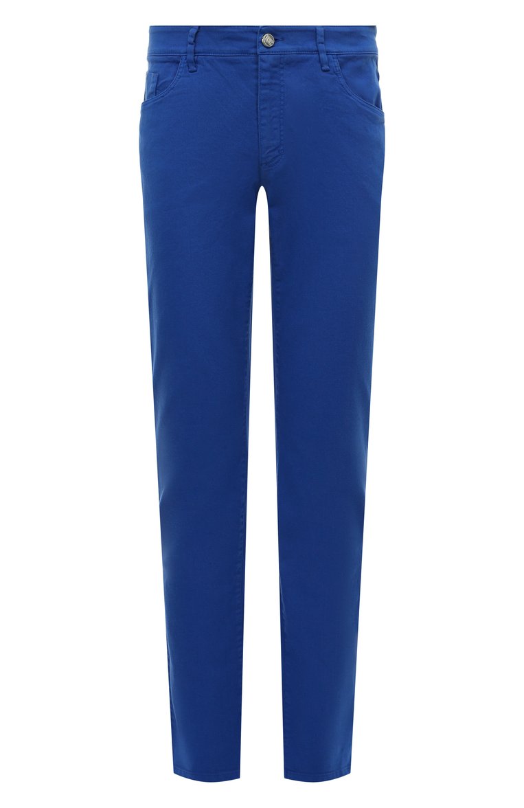 Мужские джинсы slim fit ZILLI синего цвета, арт. J5TB02M0462VNIR00_SET | Фото 1 (Длина (брюки, джинсы): Стандартные; Материал внешний: Хлопок, Деним; Кросс-КТ: Деним; Силуэт М (брюки): Прямые; Стили: Повседневный; Автоматизация состава: Проставлено; Автоматизация ТО: Проставлено; Детали: Без декора)