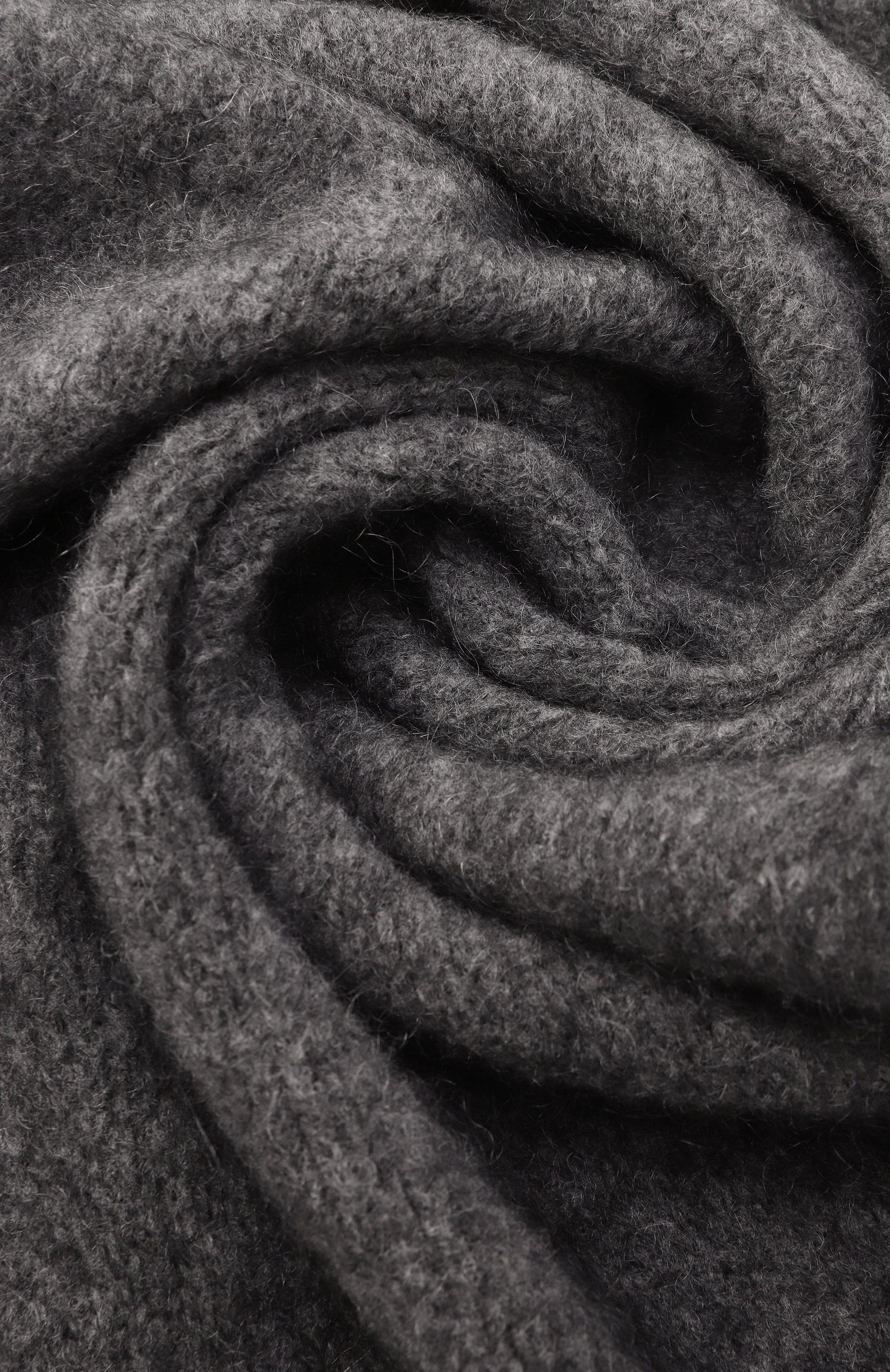 Шерстяной шарф ISABEL BENENATO серого цвета по цене 66050 руб., арт. DK63F25, фото 3 Шерстяной шарф ISABEL BENENATO, арт. DK63F25, фото 3