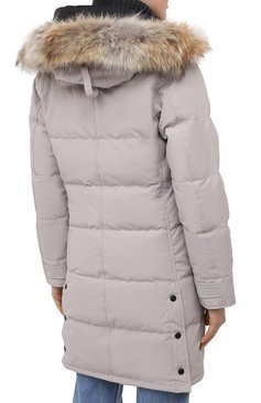 Женская парка shelburne CANADA GOOSE светло-серого цвета, арт. 3802L | Фото 4 (Кросс-КТ: Куртка, Пуховик; Рукава: Длинные; Длина (верхняя одежда): До середины бедра; Материал внешний: Синтетический материал; Материал сплава: Проставлено; Стили: Спорт-шик; Драгоценные камни: Проставлено; Материал утеплителя: Пух и перо)