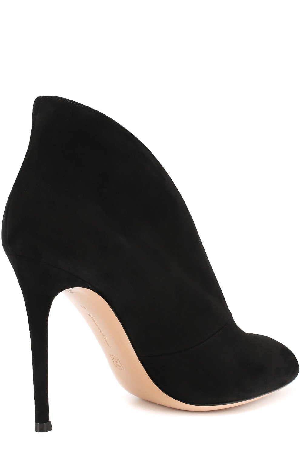 Замшевые ботильоны vamp с открытым мысом GIANVITO ROSSI, арт. G53260.15RIC.CAS, фото 4