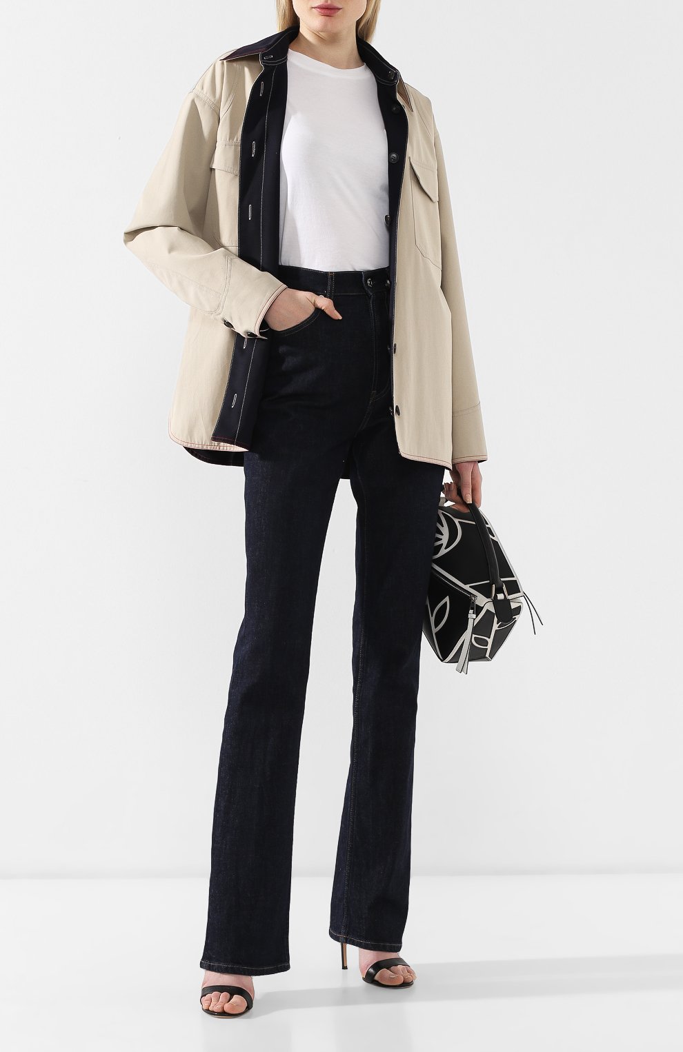 Двусторонняя куртка из хлопка VICTORIA BECKHAM, арт. JK 0VR 5736 PSS19 TECHNICAL P0PLIN, фото 2