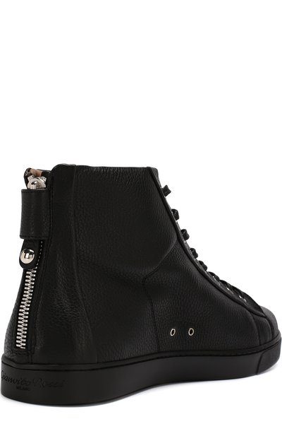 Высокие кожаные кеды на шнуровке GIANVITO ROSSI, арт. S20593.M1BLK.B0XNER0, фото 4