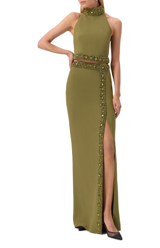 Топ с отделкой бисером  Zuhair Murad RTP25051/CRCA016 Зелёный  RTP25051/CRCA016 Фото 2