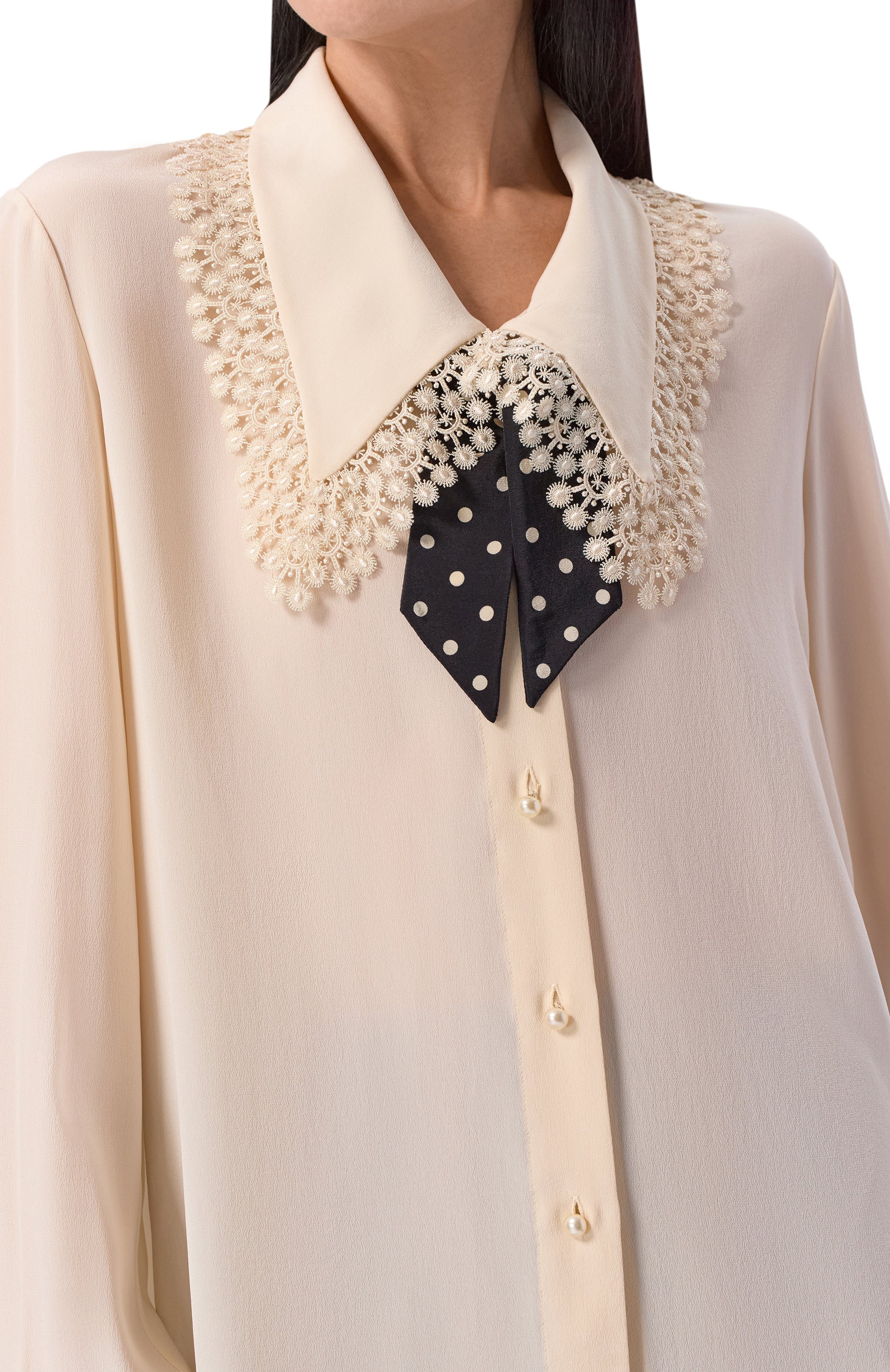 Шелковая блузка VALENTINO, арт. 8B3AB855/21B, фото 5