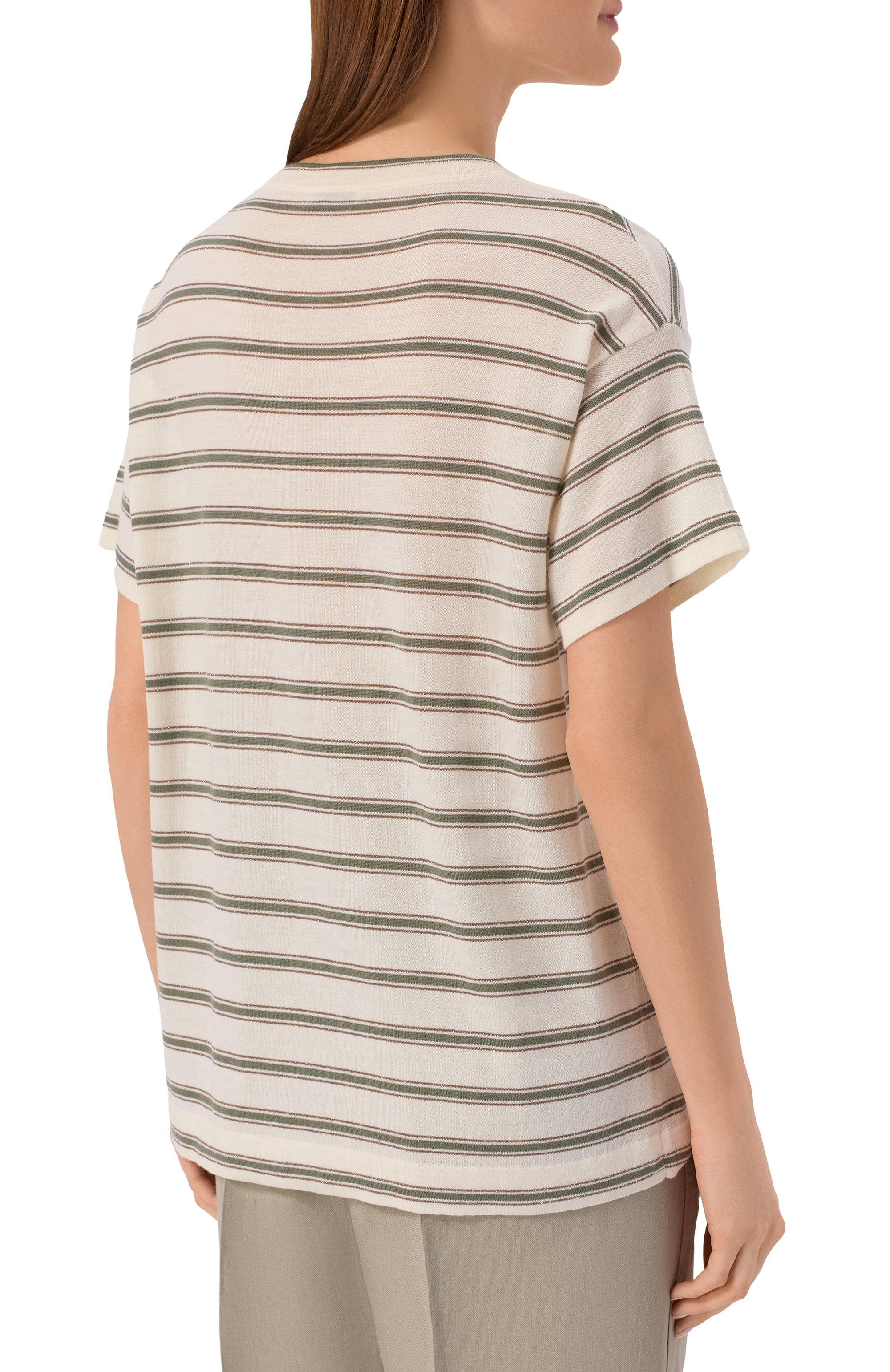 Футболка из шерсти и кашемира BRUNELLO CUCINELLI, арт. M14854100, фото 4
