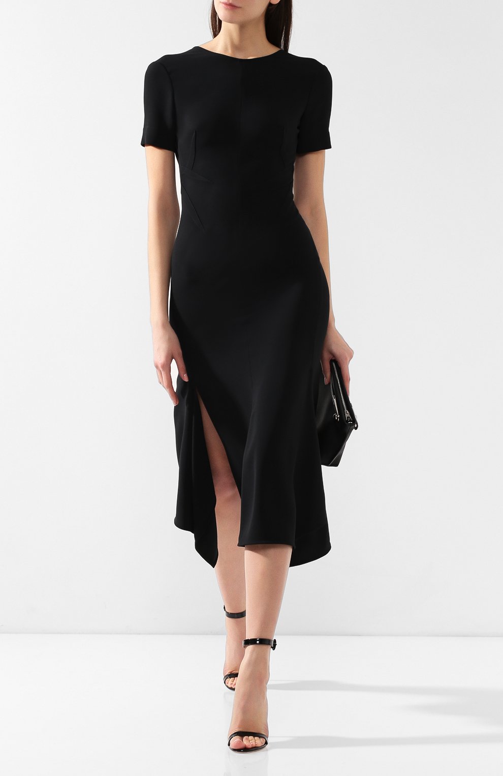 Платье с разрезом VICTORIA BECKHAM, арт. DR MID 6847C MSS19 FLUID CADY, фото 2