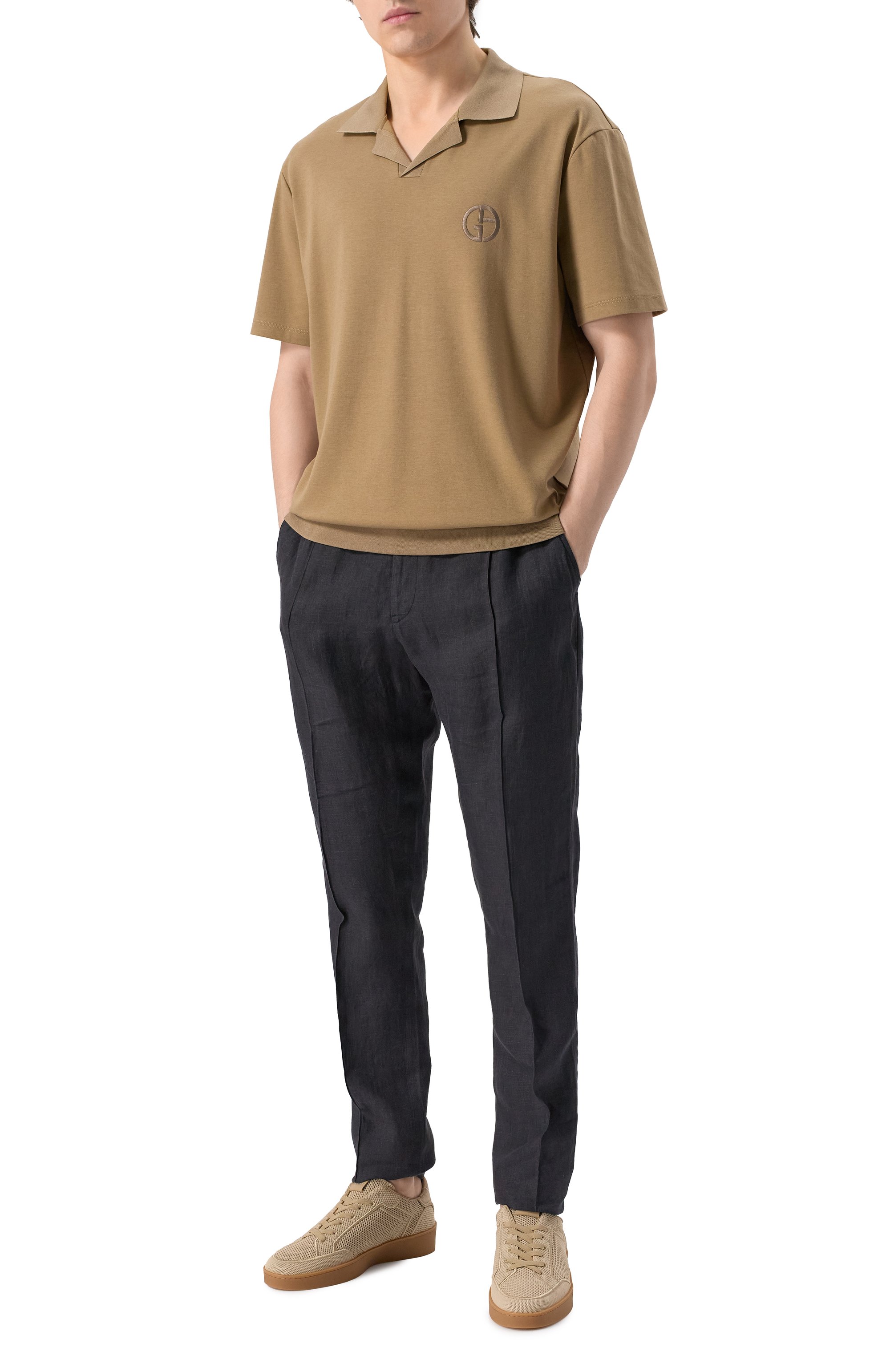 Льняные брюки EMPORIO ARMANI, арт. 01P590/01448, фото 2