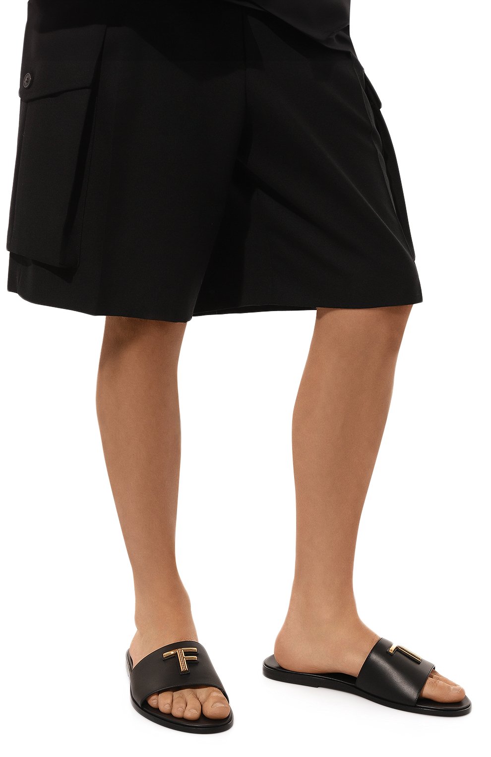 Кожаные шлепанцы TOM FORD, арт. J1430-LCL076, фото 3