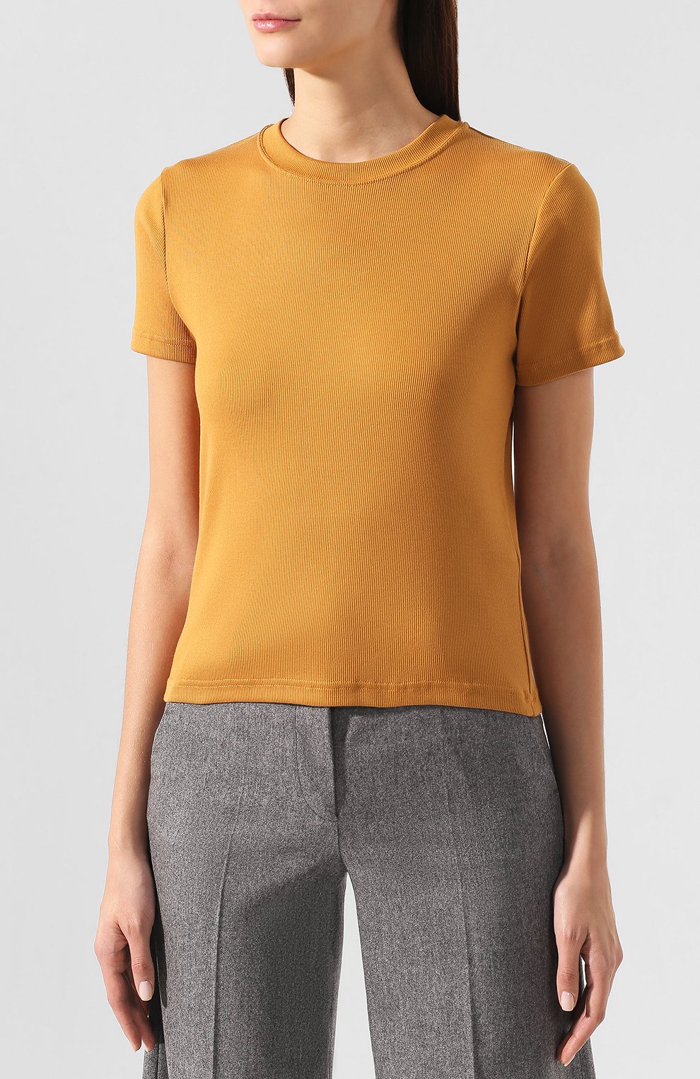 Хлопковая футболка MOUSSY желтого цвета по цене 6895 руб., арт. 025CSN80-1060, фото 3 Хлопковая футболка MOUSSY, арт. 025CSN80-1060, фото 3