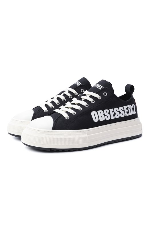 Текстильные кеды Berlin Dsquared2 SNM0457/00300001 Чёрный SNM0457/00300001