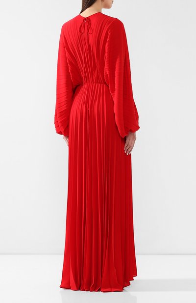Шелковое платье VALENTINO красного цвета по цене 877000 руб., арт. RB0VD9001MH, фото 4 Шелковое платье VALENTINO, арт. RB0VD9001MH, фото 4