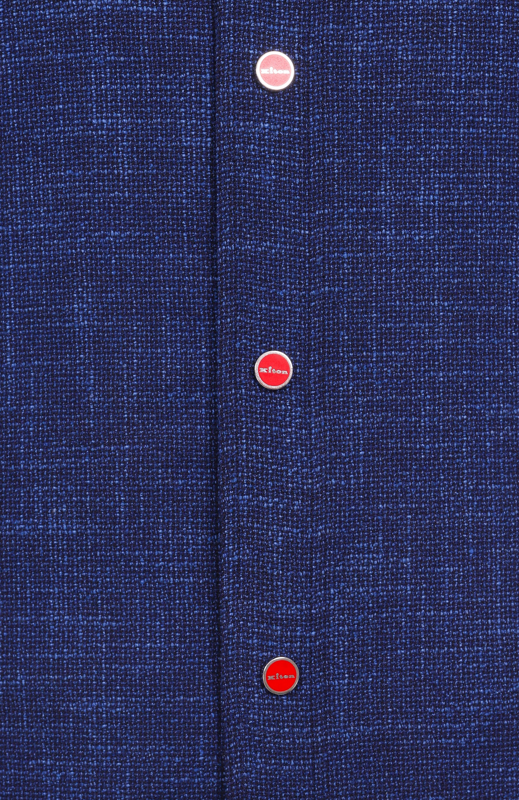 Рубашка из шерсти и шелка KITON синего цвета по цене 149000 руб., арт. UMCMARK0615E03, фото 6 Рубашка из шерсти и шелка KITON, арт. UMCMARK0615E03, фото 6