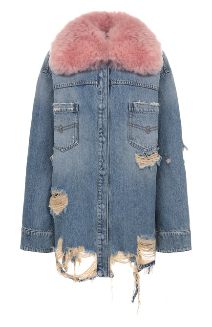 Женская джинсовая куртка с воротником из овчины BLUMARINE, арт. 2J211W_SET