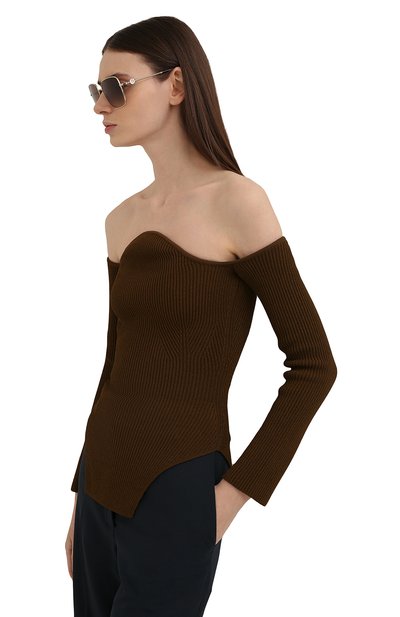 Солнцезащитные очки BVLGARI коричневого цвета по цене 36350 руб., арт. 6165-278/13, фото 2 Солнцезащитные очки BVLGARI, арт. 6165-278/13, фото 2