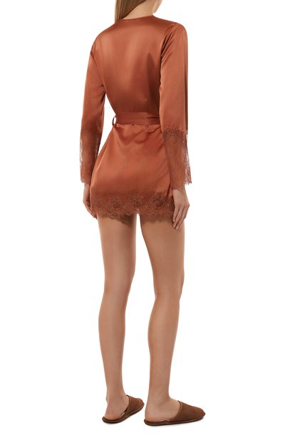 Халат из шелка и вискозы MARJOLAINE, арт. 6VAL2001, фото 4