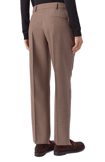 Шерстяные брюки MOSCHINO светло-коричневого цвета по цене 79950 руб., арт. A0338/0522, фото 4 Шерстяные брюки MOSCHINO, арт. A0338/0522, фото 4