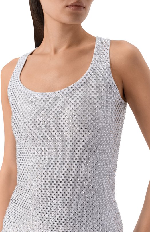 Топ с отделкой стразами Giuseppe di Morabito 06PST0257FC 16414 Белый  06PST0257FC 16414 Фото 5