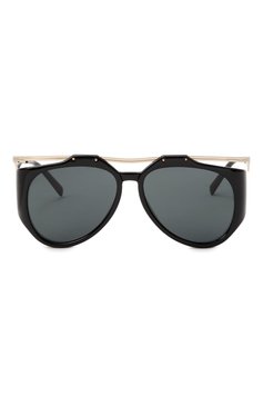 Женские солнцезащитные очки SAINT LAURENT черного цвета, арт. SL M137 AMELIA 001 | Фото 3 (Региональные ограничения белый список (Axapta Mercury): Не проставлено; Тип очков: С/з; Нос: Не проставлено; Материал: Металл, Пластик; Очки форма: Авиаторы; Оптика Гендер: оптика-женское)