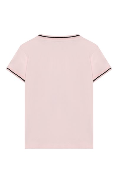 Хлопковая футболка MONCLER розового цвета по цене 13200 руб., арт. F1-951-8C702-10-8790A, фото 2 Хлопковая футболка MONCLER, арт. F1-951-8C702-10-8790A, фото 2