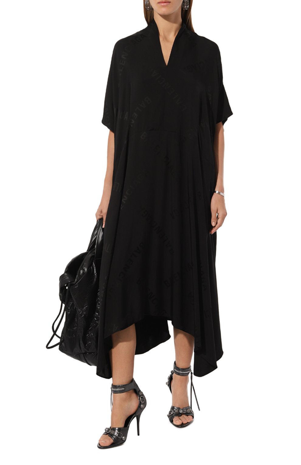 Платье из вискозы BALENCIAGA черного цвета по цене 329500 руб., арт. 725717/T0013, фото 2 Платье из вискозы BALENCIAGA, арт. 725717/T0013, фото 2