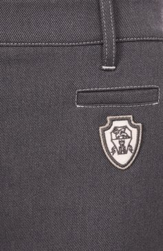 Женские хлопковые шорты BRUNELLO CUCINELLI серого цвета, арт. MA126P8869 | Фото 6 (Длина Ж (юбки, платья, шорты): Миди, До колена; Материал внешний: Хлопок; Стили: Кэжуэл)