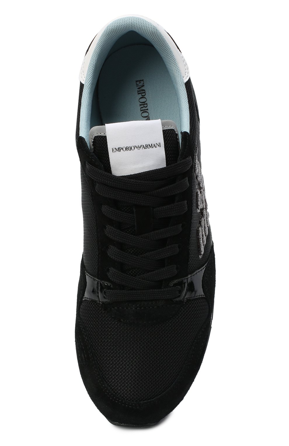 Текстильные кроссовки EMPORIO ARMANI черного цвета по цене 28050 руб., арт. X3X058/XM511, фото 5 Текстильные кроссовки EMPORIO ARMANI, арт. X3X058/XM511, фото 5