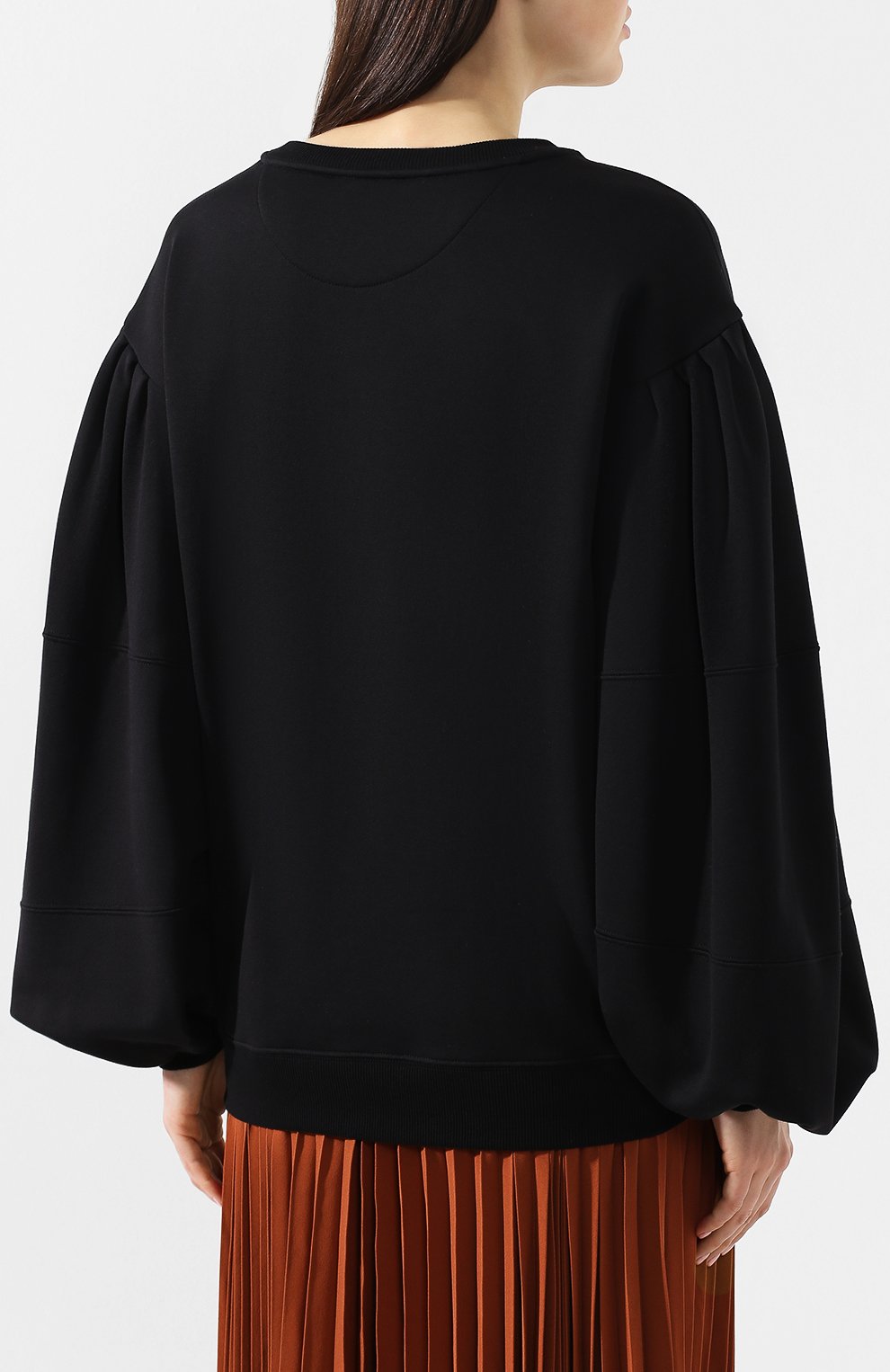 Хлопковый свитшот VALENTINO черно-белого цвета по цене 128500 руб., арт. RB0MF00U4L4, фото 4 Хлопковый свитшот VALENTINO, арт. RB0MF00U4L4, фото 4
