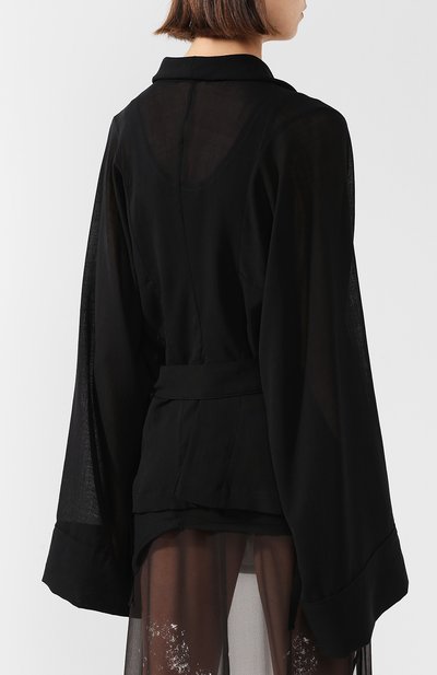 Шерстяной жакет с поясом и декоративной вышивкой ANN DEMEULEMEESTER, арт. 1801-1830-P-116-099, фото 4