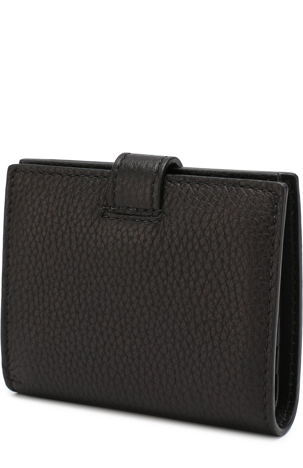 Кожаный кошелек на кнопке BURBERRY черного цвета по цене 51950 руб., арт. 4071107, фото 2 Кожаный кошелек на кнопке BURBERRY, арт. 4071107, фото 2