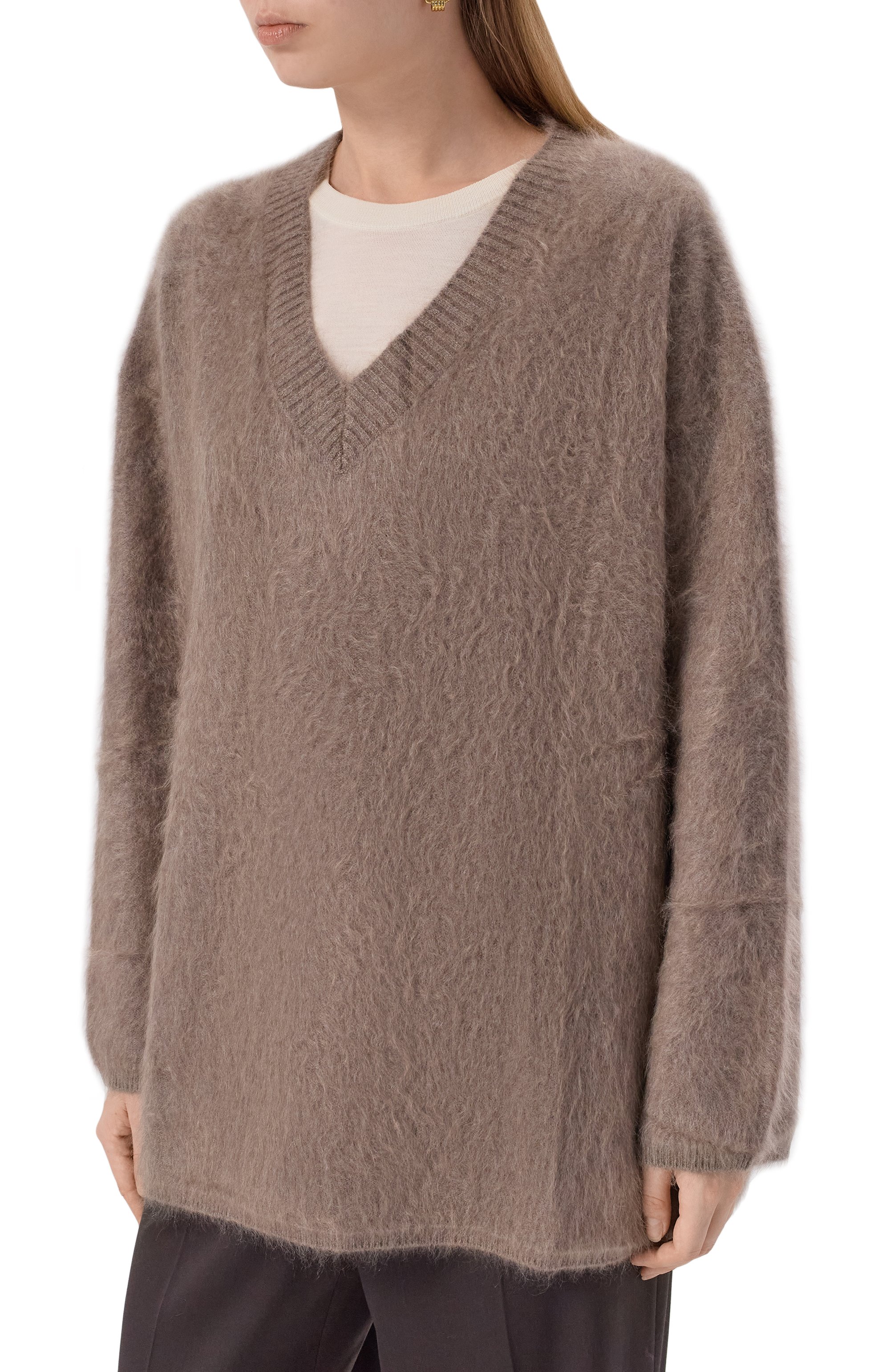 Кашемировый свитер JACOB LEE коричневого цвета по цене 176000 руб., арт. WCS20712AW25MC, фото 3 Кашемировый свитер JACOB LEE, арт. WCS20712AW25MC, фото 3