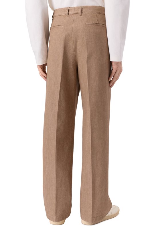 Хлопковые брюки Jil Sander J22KA0330/J45324 Бежевый  J22KA0330/J45324 Фото 4