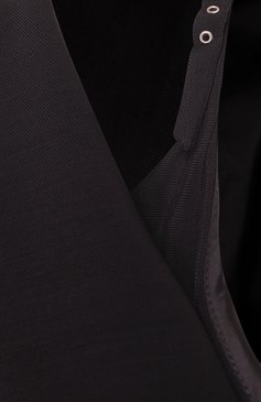Женский жакет из вискозы и шерсти MUGLER черного цвета, арт. 25P1VE0453196 | Фото 6 (Рукава: Длинные; Материал внешний: Вискоза; Длина (для топов): Удлиненные; Женское Кросс-КТ: Жакет-одежда; Стили: Кэжуэл; 1-2-бортные: Однобортные)