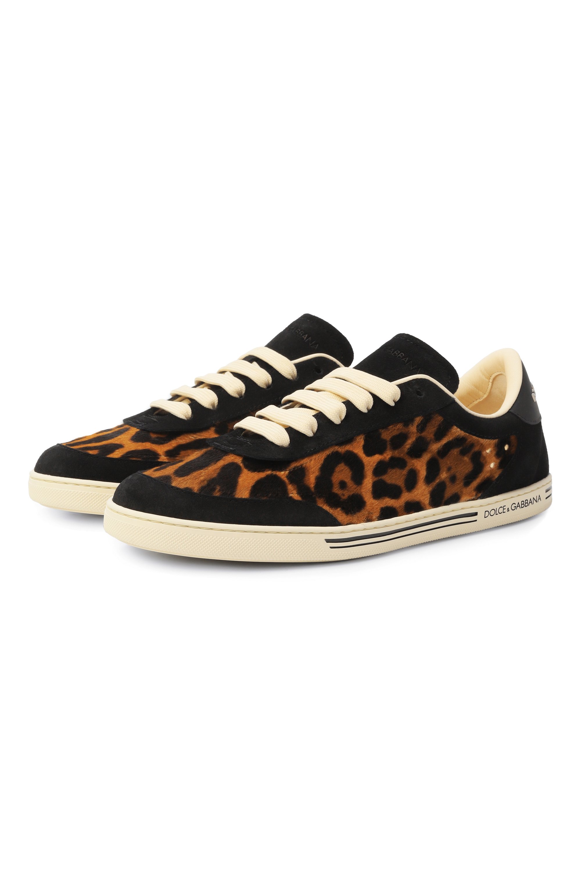 Кожаные кеды saint tropez light DOLCE & GABBANA леопардового цвета по цене 112000 руб., арт. CK2306/AS529, фото 1 Кожаные кеды saint tropez light DOLCE & GABBANA, арт. CK2306/AS529, фото 1