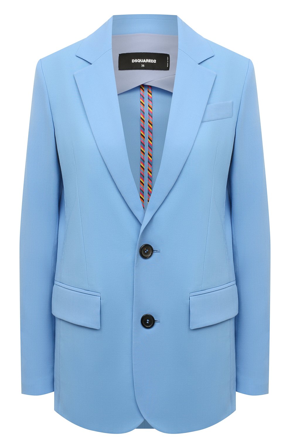Жакет DSQUARED2 голубого цвета по цене 117500 руб., арт. S75BN0805/S54411, фото 1 Жакет DSQUARED2, арт. S75BN0805/S54411, фото 1