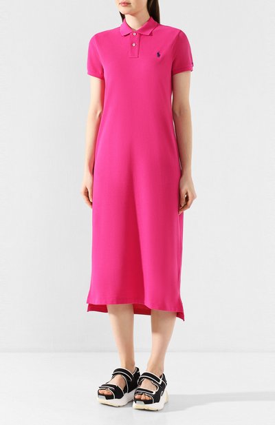 Хлопковое платье POLO RALPH LAUREN розового цвета по цене 16250 руб., арт. 211780107, фото 3 Хлопковое платье POLO RALPH LAUREN, арт. 211780107, фото 3