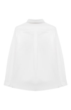Детская хлопковая рубашка DOLCE & GABBANA белого цвета, арт. L43S23/G7JU7/2-6 | Фото 2 (Рукава: Длинные; Материал внешний: Хлопок; Стили: Классический; Автоматизация состава: Проставлено; Автоматизация ТО: Проставлено)