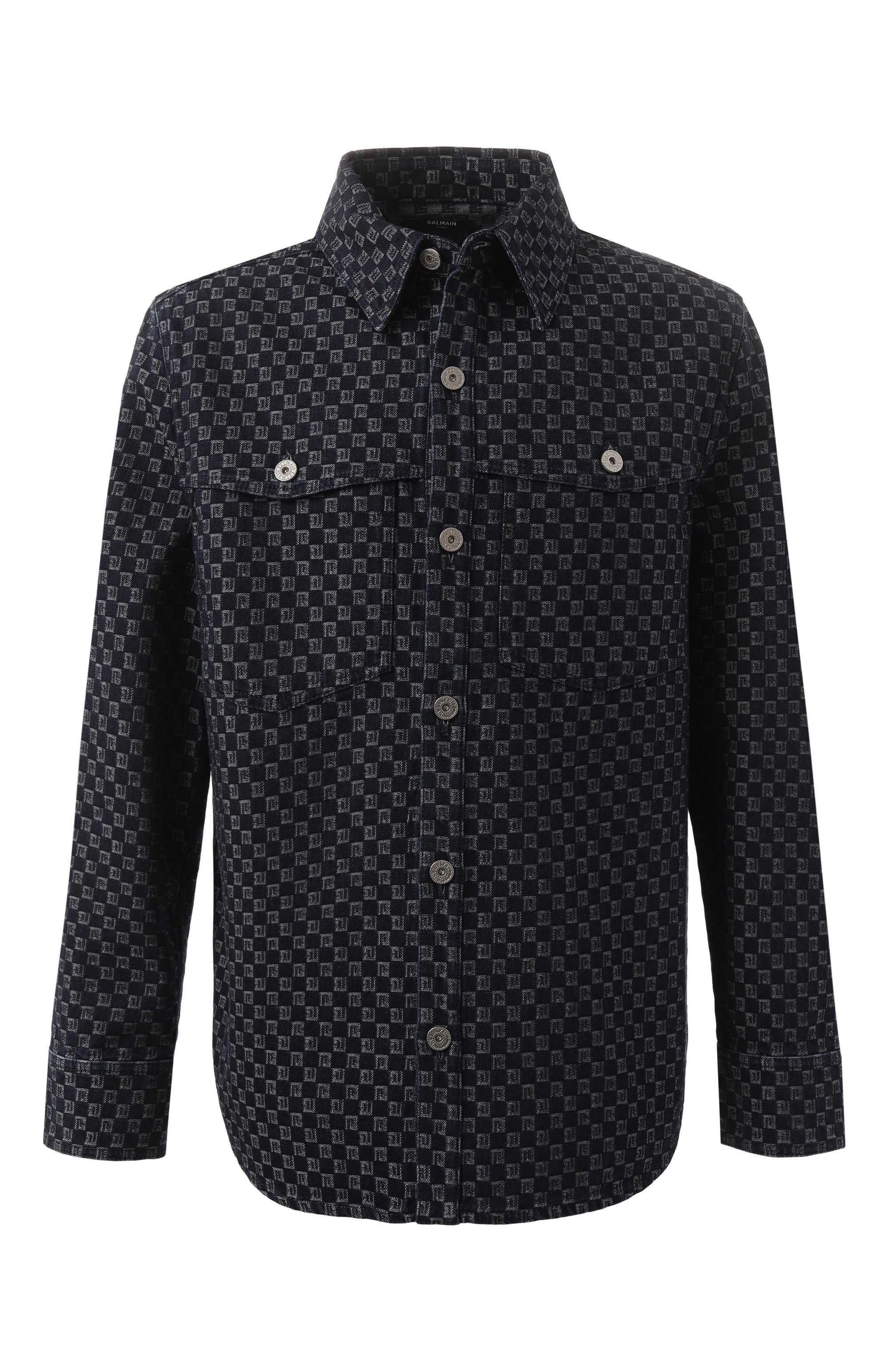 Джинсовая куртка-рубашка BALMAIN, арт. BH0HC088/DD80, фото 1