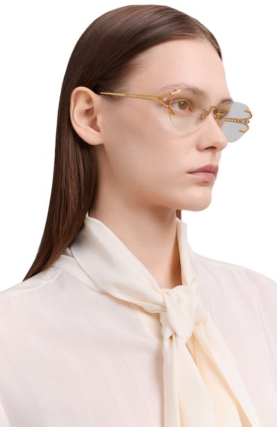 Солнцезащитные очки VINTAGE FRAMES светло-серого цвета по цене 53900 руб., арт. BR0ADWAY YELL0W G0LD/FLASH G0LD, фото 3 Солнцезащитные очки VINTAGE FRAMES, арт. BR0ADWAY YELL0W G0LD/FLASH G0LD, фото 3