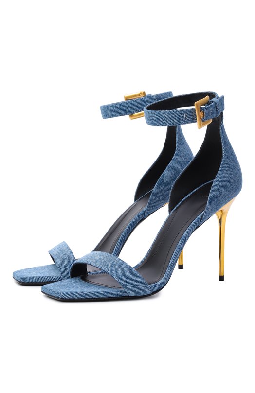 Текстильные босоножки Anthem 95 Balmain GN4UH184/TDMS Синий GN4UH184/TDMS