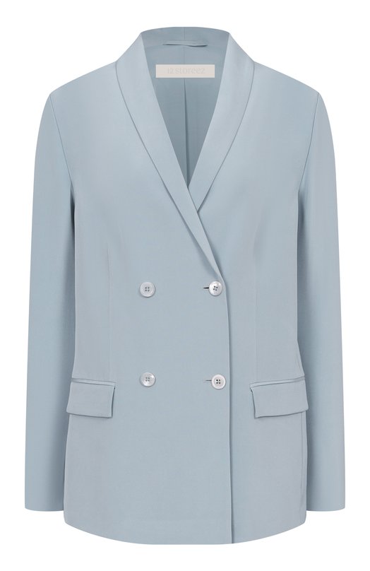 Шелковый жакет 12 STOREEZ 136432 Голубой 136432