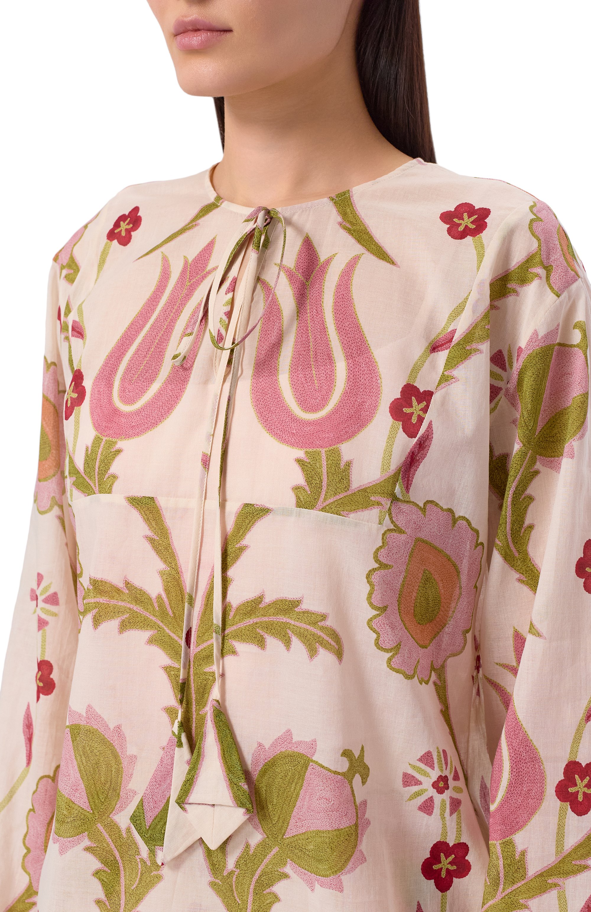 Хлопковая туника GIAMBATTISTA VALLI, арт. 26SSRVCL1067/39PRI, фото 5