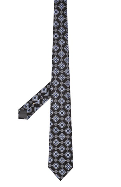 Шелковый галстук CANALI темно-синего цвета по цене 14650 руб., арт. 18/HJ03259, фото 3 Шелковый галстук CANALI, арт. 18/HJ03259, фото 3