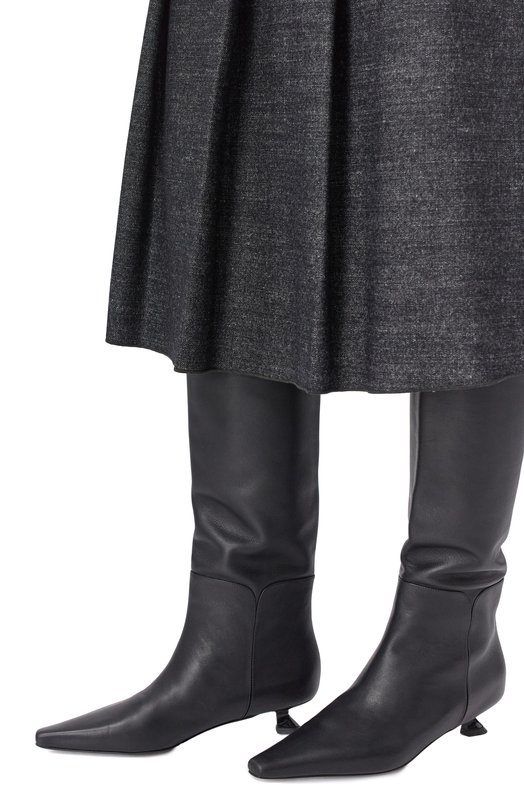 Юбка из шерсти и вискозы Lorena Antoniazzi G001A/5026 Серый  G001A/5026 Фото 5