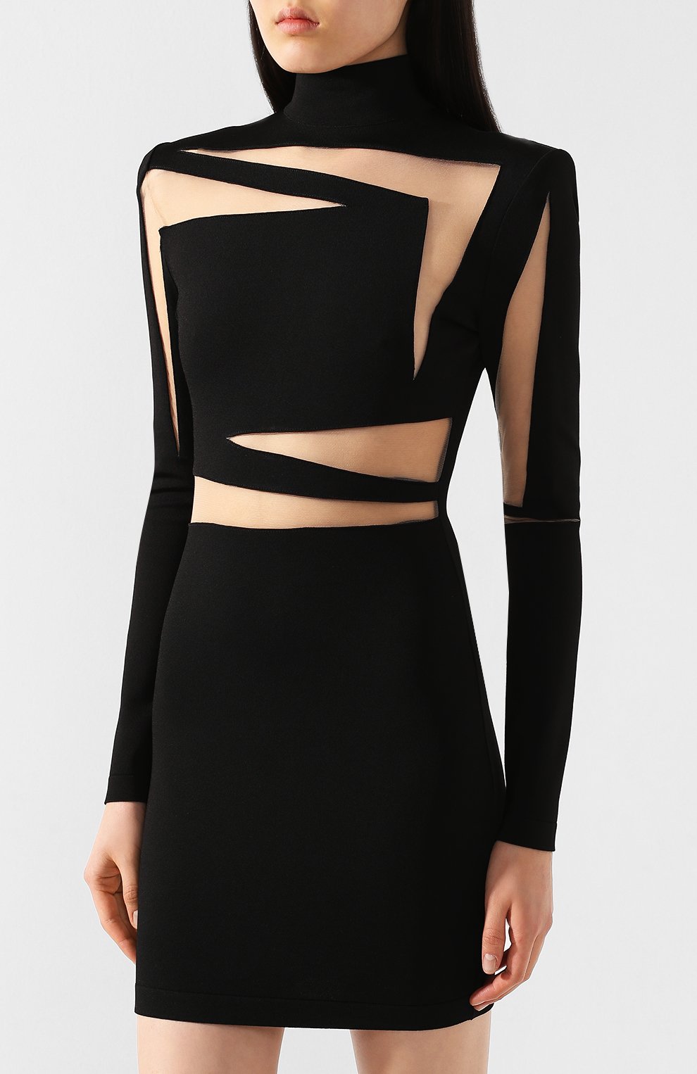 Мини-платье BALMAIN черного цвета по цене 262500 руб., арт. TF06266/K080, фото 3 Мини-платье BALMAIN, арт. TF06266/K080, фото 3