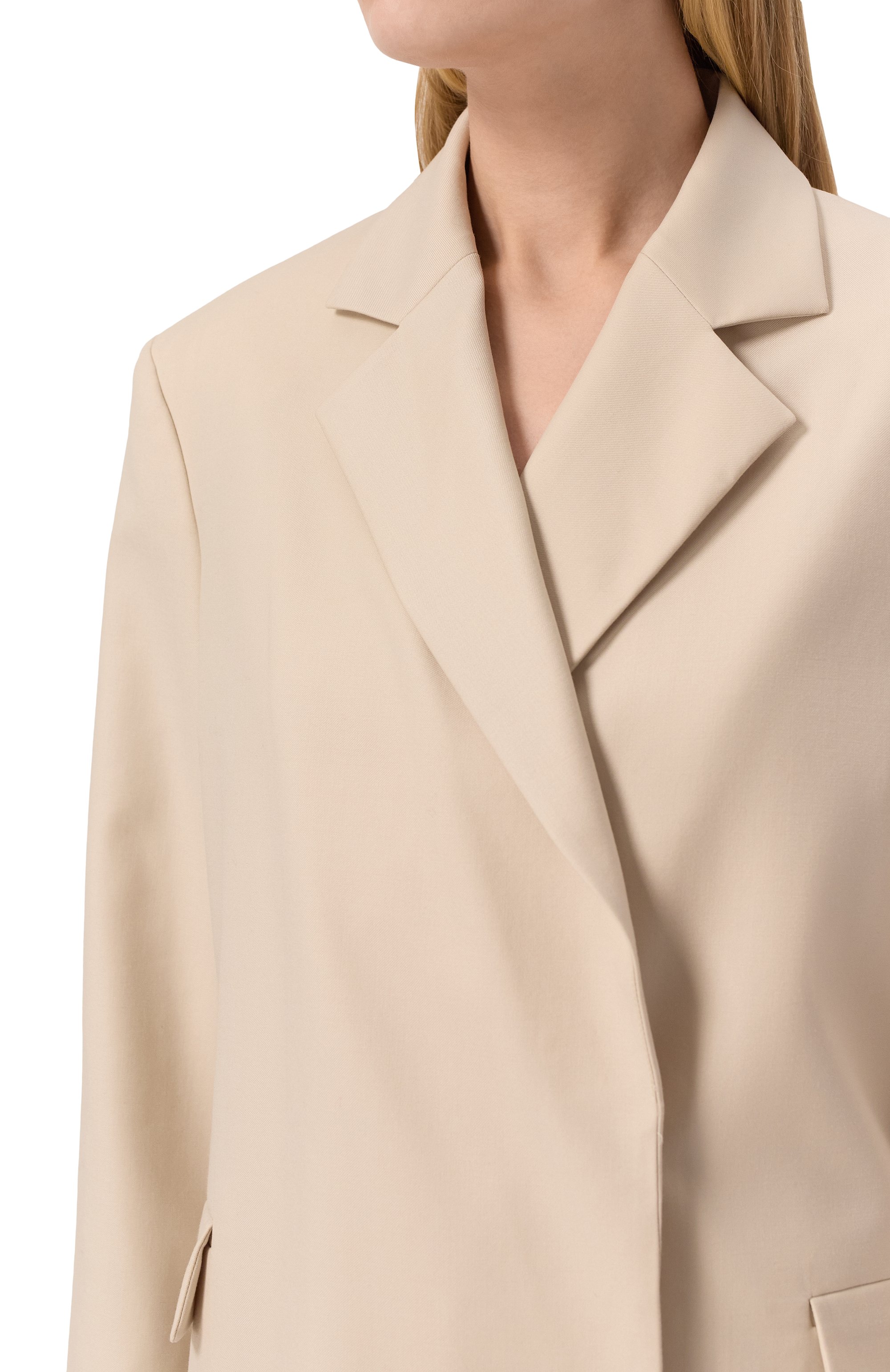 Шерстяной жакет LOULOU DE SAISON светло-бежевого цвета по цене 61550 руб., арт. ARL0, фото 5 Шерстяной жакет LOULOU DE SAISON, арт. ARL0, фото 5