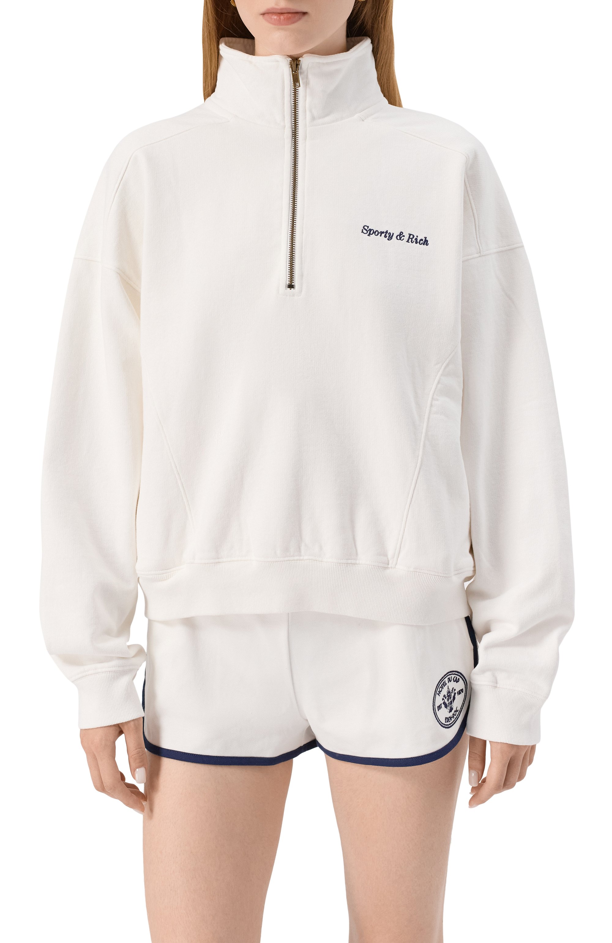 Хлопковый свитшот SPORTY AND RICH, арт. ST08760666WH01, фото 3